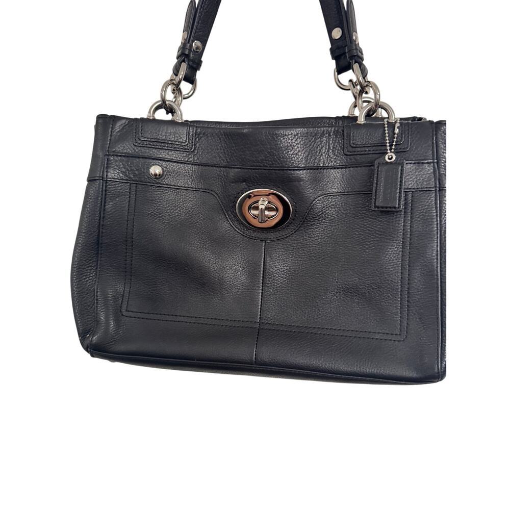COACH Penelope Black Luxurious Leather Tote - Picture 2 of 11